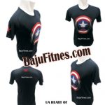 UA HEART OF CAPTAIN AMERICA BLACK
