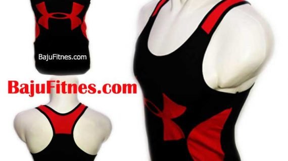 TANKTOP UA BIG LOGOS BLACK IN RED DRY