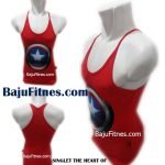 SINGLET THE HEART OF CAPTAIN AMERICA RED