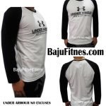 UNDER ARMOUR NO EXCUSES WHITE BLACK LONG HAND